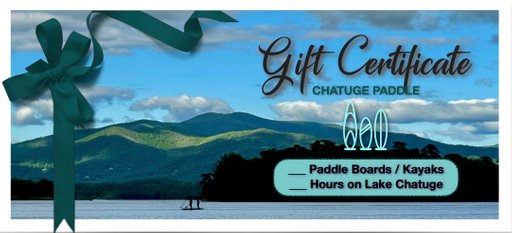 Lake Chatuge Paddle Gift Certificate Boat Rentals Delivery SUP Kayak NC GA Young Harris Blue Ridge Smoky Mountain Nantahala